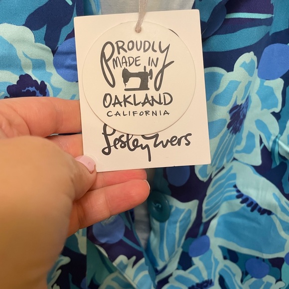 Lesley Evers Willow Blue Peony Dress NWT - Picture 4 of 8